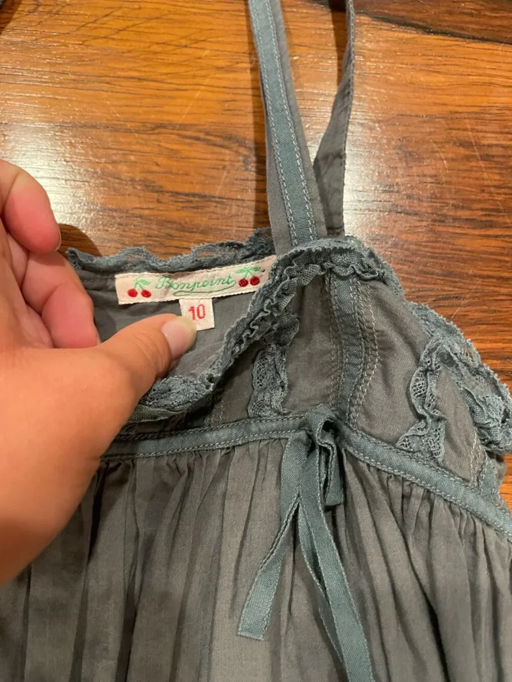 Bonpoint Gray Dress Girls 10